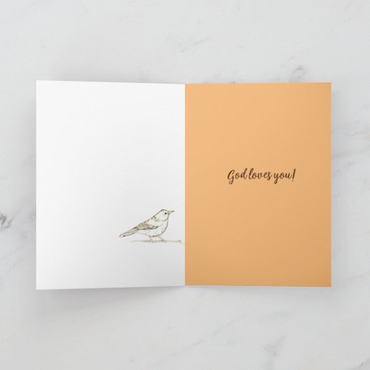 Bible Scripture Matthew 10 29 Two Sparrows Karte (Innenseite)