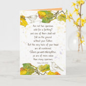 Bible Scripture Matthew 10 29 Two Sparrows Karte (Gelbe Blume)