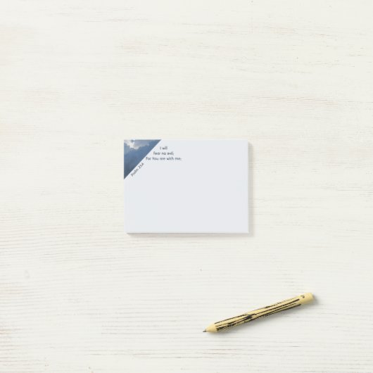 Bible Scripture Psalm 23:4 Fear No Evil... Post-it Klebezettel (Auf Schreibtisch)