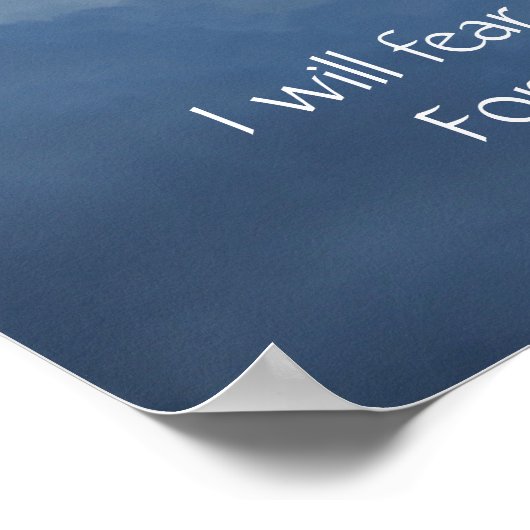 Bible Scripture Psalm 23:4 Fear No Evil... Poster (Ecke)