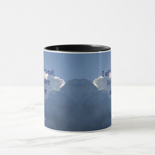 Bible Scripture Psalm 23:4 Fear No Evil...  Tasse (Zentrum)