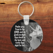 BIBLE SCRIPTURE PSALM 37:3 VERTRAUEN DEN HERRN SCHLÜSSELANHÄNGER (Vorderseite)