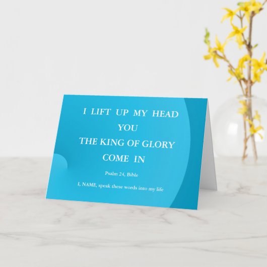 Bible Self Worth Lift up your head Psalm Card Karte (Gelbe Blume)