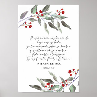Bible Spanish gießt Isaias 9 6 Poster
