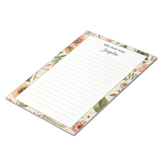 Bible Study Notepaper Personalisiert Notepad Notizblock (angewinkelt)