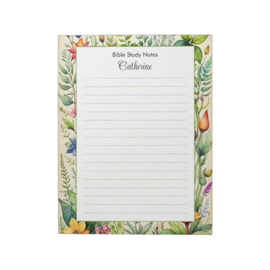 Bible Study Notepaper Personalisiert Notepad Notizblock (Rotiert)