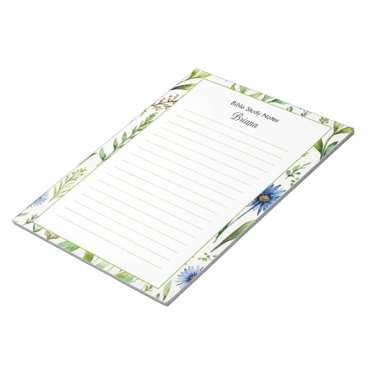 Bible Study Notepaper Personalisiert Notepad Notizblock (angewinkelt)