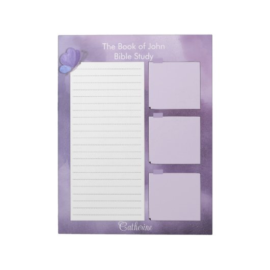 Bible Study Notepaper Personalisiert Notepad Notizblock (Rotiert)