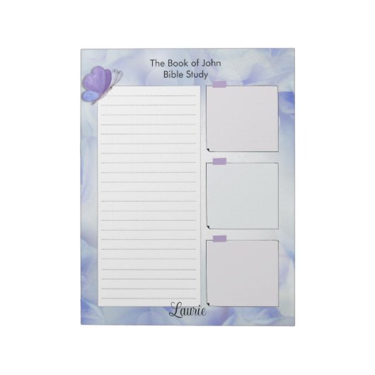 Bible Study Notepaper Personalisiert Notepad Notizblock (Rotiert)