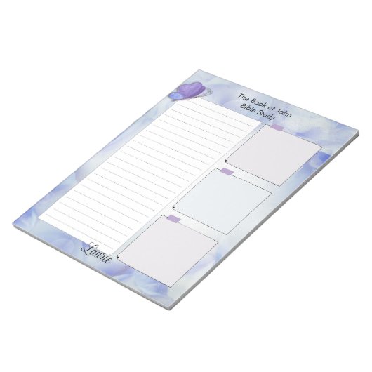 Bible Study Notepaper Personalisiert Notepad Notizblock (angewinkelt)