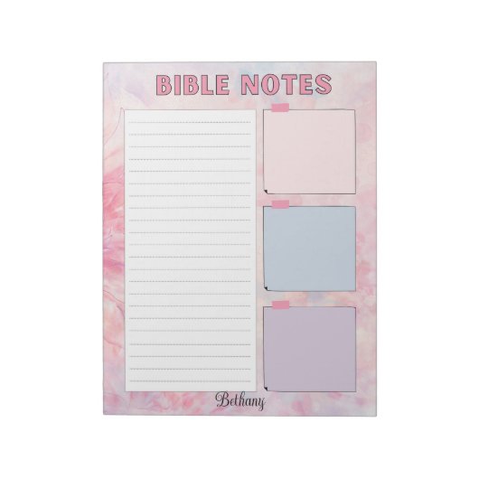 Bible Study Notepaper Personalisiert Notepad Notizblock (Rotiert)