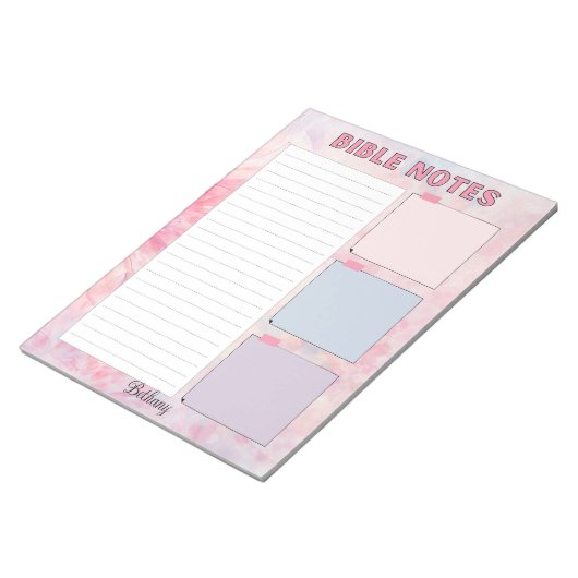 Bible Study Notepaper Personalisiert Notepad Notizblock (angewinkelt)