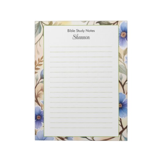 Bible Study Notepaper Personalisiert Notepad Notizblock (Rotiert)