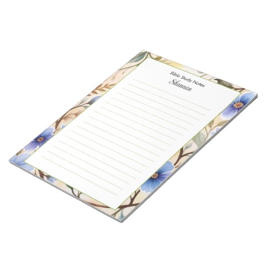 Bible Study Notepaper Personalisiert Notepad Notizblock (angewinkelt)