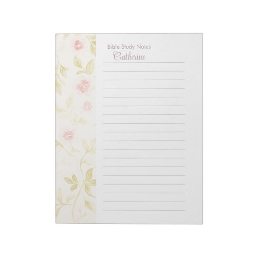 Bible Study Notepaper Personalisiert Notepad Notizblock (Rotiert)