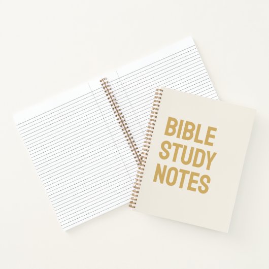 Bible Study Notes – Cream & Gold Spiral Notebook Notizblock (Innenseite)