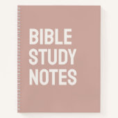 Bible Study Notes – Rose Taupe Spiral Notebook Notizblock (Vorderseite)