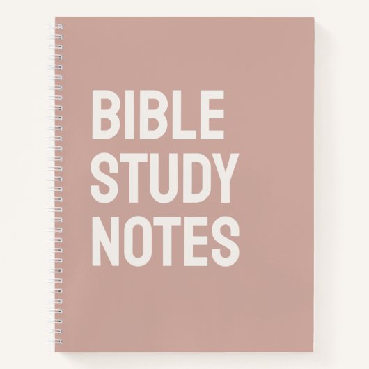 Bible Study Notes – Rose Taupe Spiral Notebook Notizblock (Vorderseite)