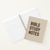 Bible Study Notes – Taupe Brown Minimalist Notizblock (Innenseite)