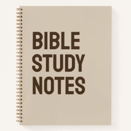 Bible Study Notes – Taupe Brown Minimalist Notizblock