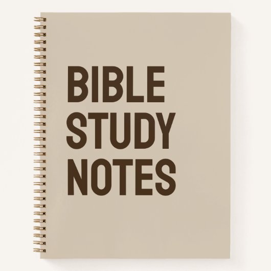 Bible Study Notes – Taupe Brown Minimalist Notizblock (Vorderseite)