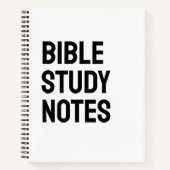 Bible Study Notes – White Spiral Notebook Notizblock (Vorderseite)