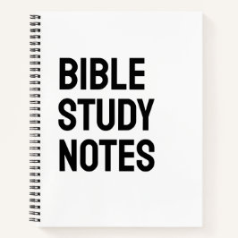 Bible Study Notes – White Spiral Notebook Notizblock