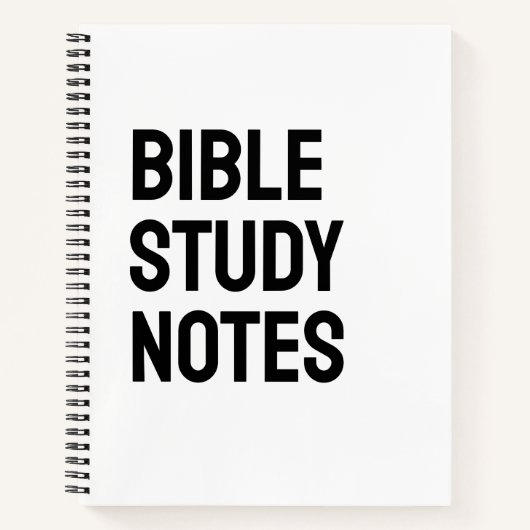 Bible Study Notes – White Spiral Notebook Notizblock (Vorderseite)