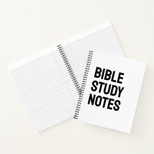 Bible Study Notes – White Spiral Notebook Notizblock (Innenseite)
