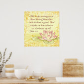 Bible Verse 1 John 1:5 Water Lily Blume Scripting Poster (Küche)