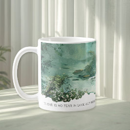 Bible Verse 1 John 4:18 Nature Faith Mug Kaffeetasse