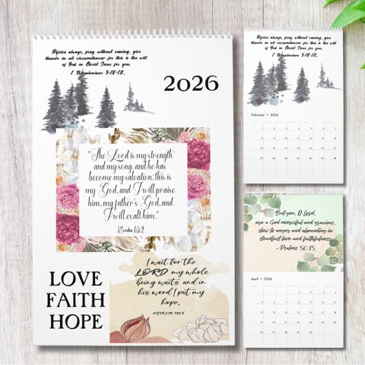 Bible Verse 2026 Wall Calendar Kalender
