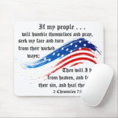Bible Verse 2 Chronicles 7:14, USA Flag Mousepad (Mit Mouse)