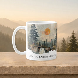 Bible Verse 2 Corinthians 5:7 River Faith Mug Kaffeetasse