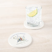 Bible Verse "A Sweet Friendship" Wasserfarbenvogel Getränkeuntersetzer (Seite)