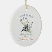 Bible Verse "A Sweet Friendship" Wasserfarbenvogel Keramik Ornament (Rechts)