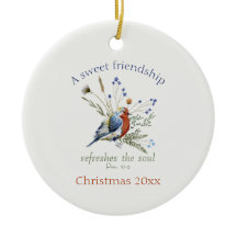 Bible Verse "A Sweet Friendship" Wasserfarbenvogel