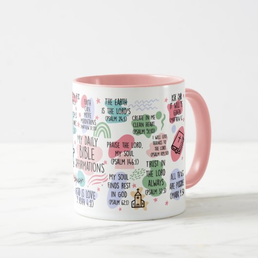 Bible Verse Affirmations Tasse (VorderseiteRechts)