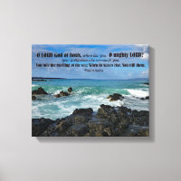 Bible Verse Art Job 38:11 am Rocky Beach in Maui