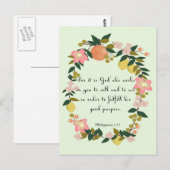 Bible Verse Art - Philippinen 2:13 Postkarte (Vorne/Hinten)