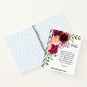 Bible Verse Burgundy Floral Prayer Journal Notizblock (Innenseite)