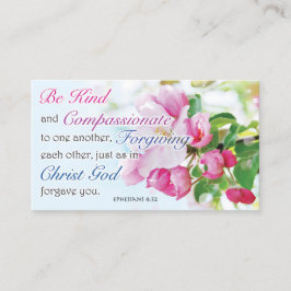 Bible Verse Cards, Religious Motivational, Be Kind Telefonnummerkarte