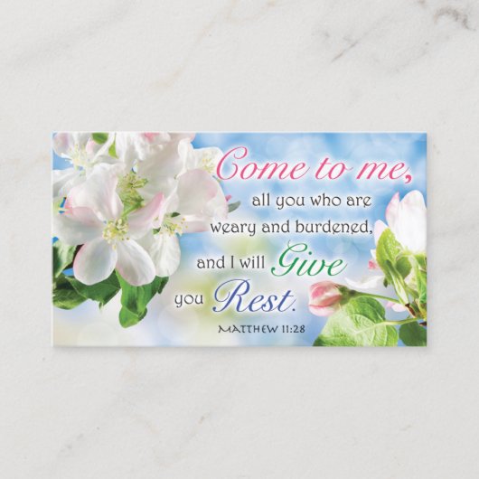 Bible Verse Cards - Religious Motivational Cards Telefonnummerkarte (Vorderseite)