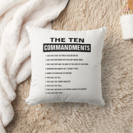 Bible Verse Christian Religious Ten Commandments Kissen