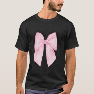 Bible Verse Christlich Coquette Pink Bow Sprichwör T-Shirt