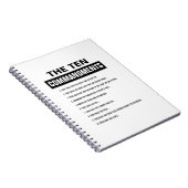 Bible Verse Christliche religiöse Zehn Gebote Notizblock (Rechte Seite)