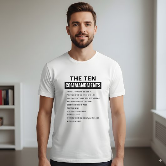 Bible Verse Christliche religiöse Zehn Gebote T-Shirt
