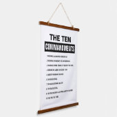 Bible Verse Christliche religiöse Zehn Gebote Wandteppich Mit Holzrahmen (Gewinkelt)