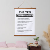 Bible Verse Christliche religiöse Zehn Gebote Wandteppich Mit Holzrahmen (Schlafzimmer)