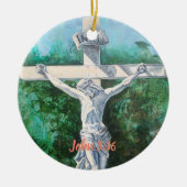 Bible Verse CHRISTMAS ACCENT Original Artwork Keramik Ornament (Vorne)
